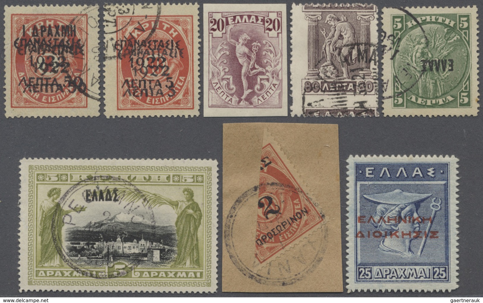 */(*)/O Griechenland: 1900/1930 (ca.), Very Unusual Accumulation Of Mostly 'Back Of Book' Issues Incl. Occup - Lettres & Documents