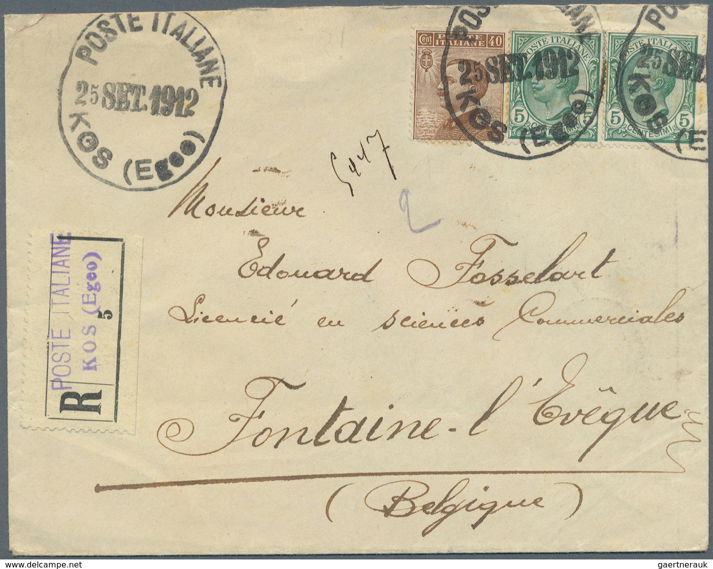 Br/ Griechenland: 1900-1922, 34 Covers / Cards Including Good Cancellations Of Italian Occupation Dodeca - Lettres & Documents