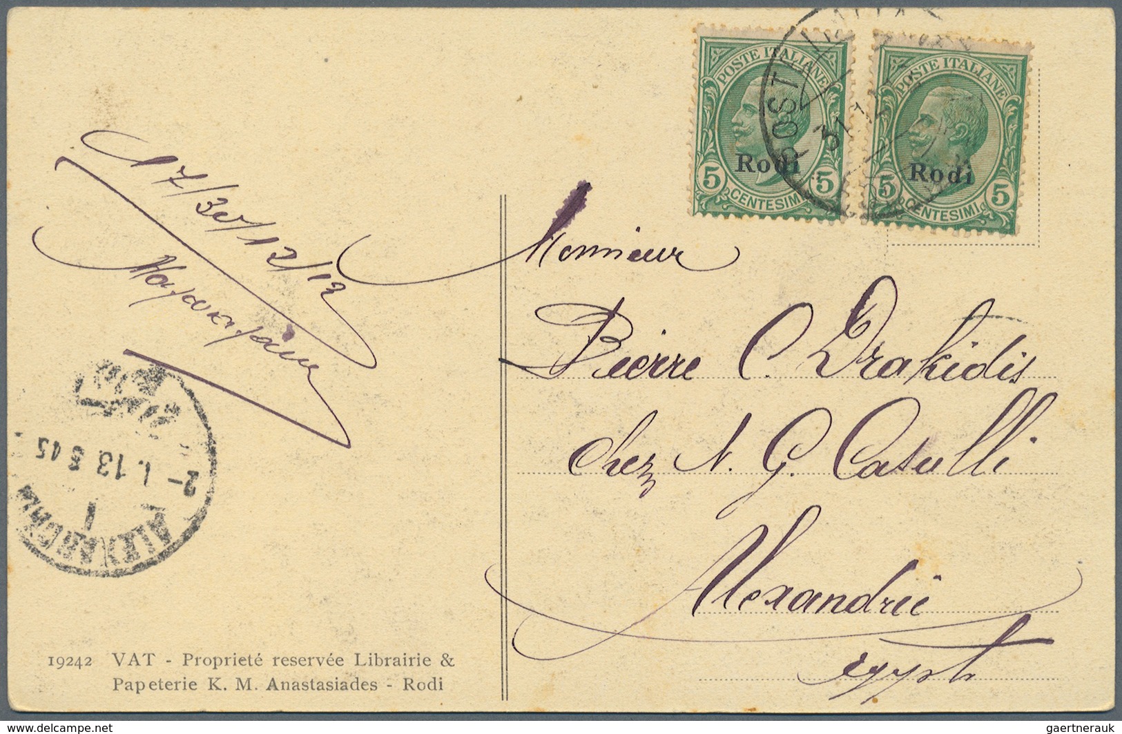 Br/ Griechenland: 1900-1922, 34 covers / cards including good cancellations of italian occupation Dodeca