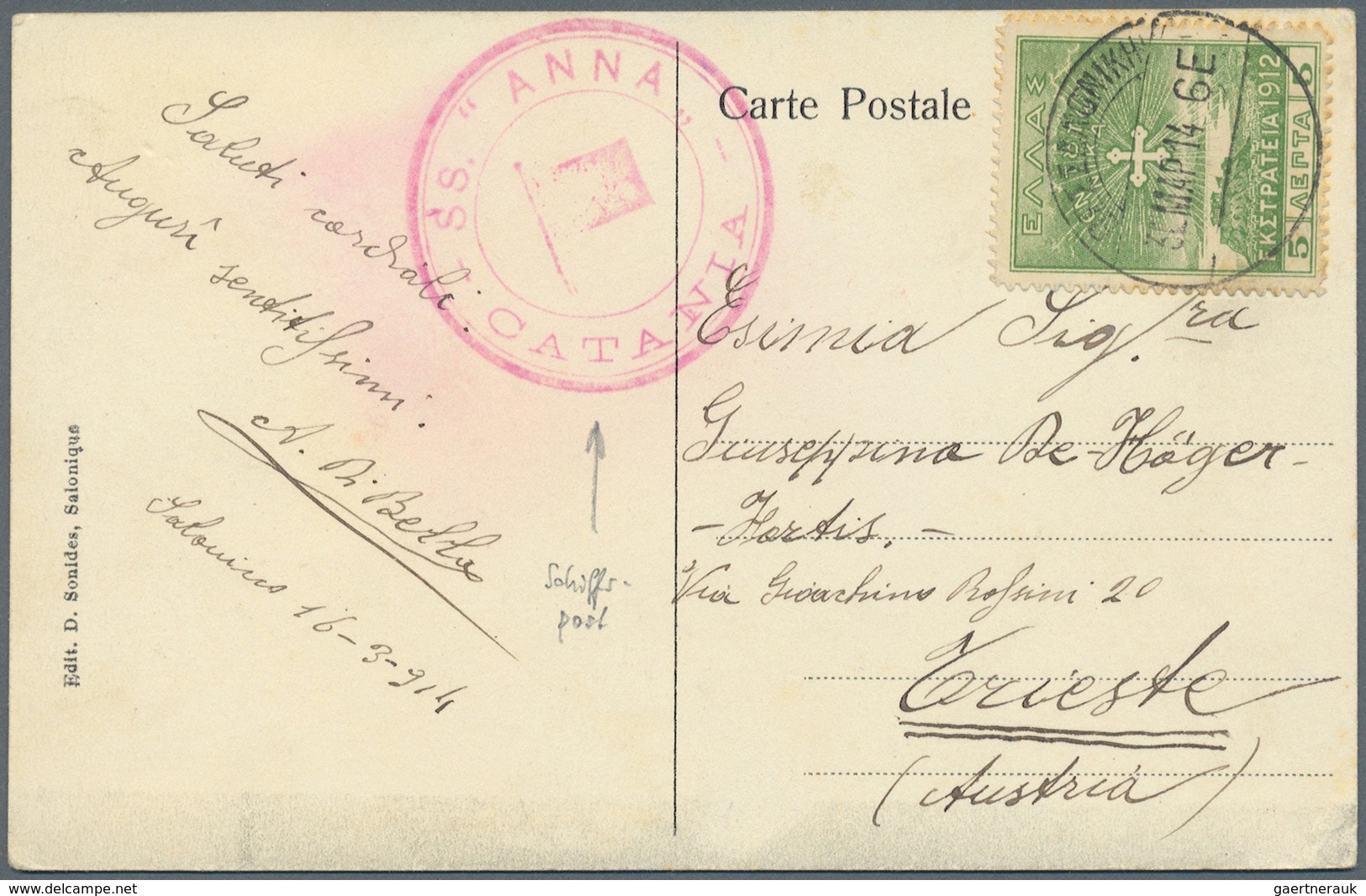 Br/ Griechenland: 1900-1922, 34 covers / cards including good cancellations of italian occupation Dodeca