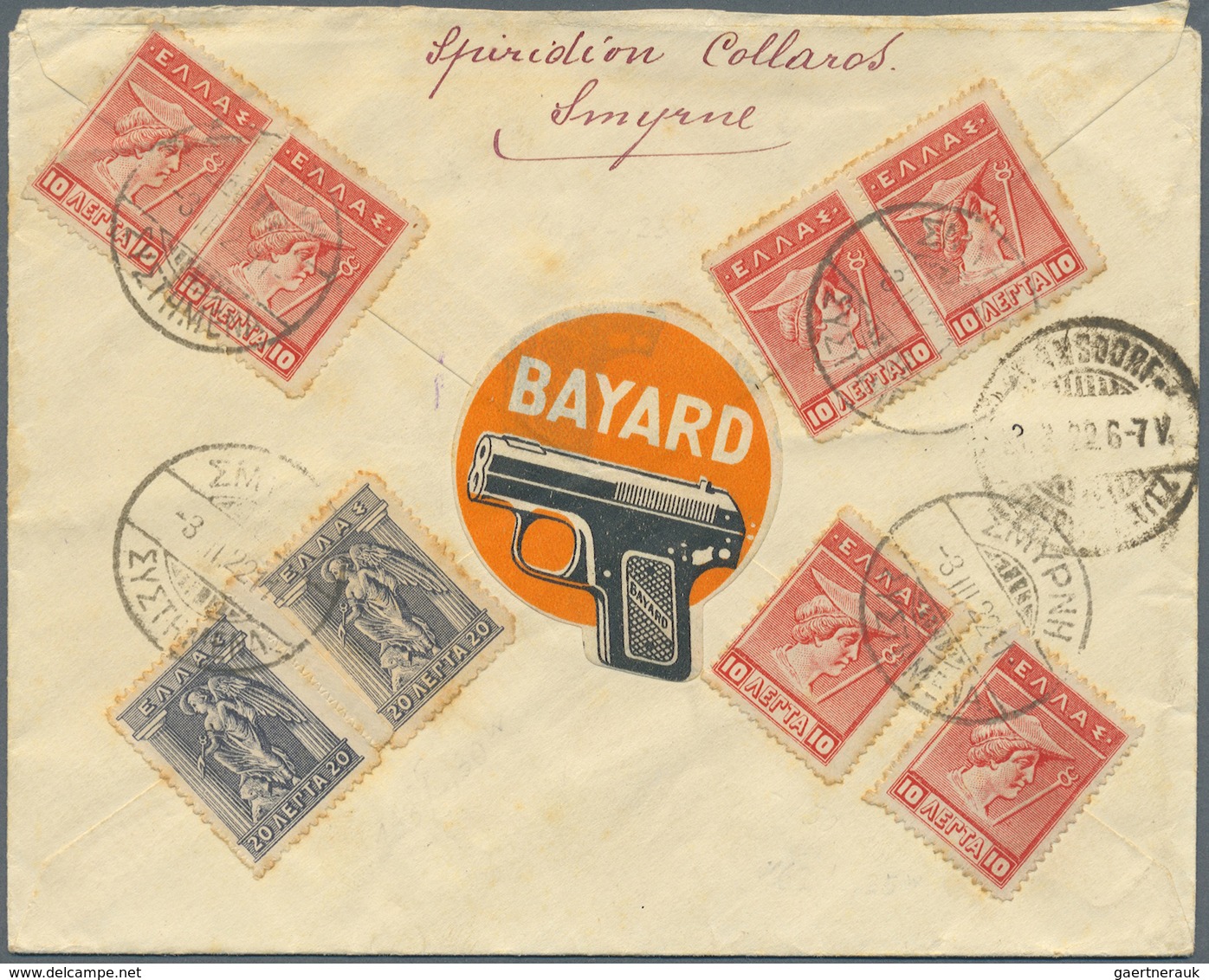 Br/ Griechenland: 1900-1922, 34 covers / cards including good cancellations of italian occupation Dodeca