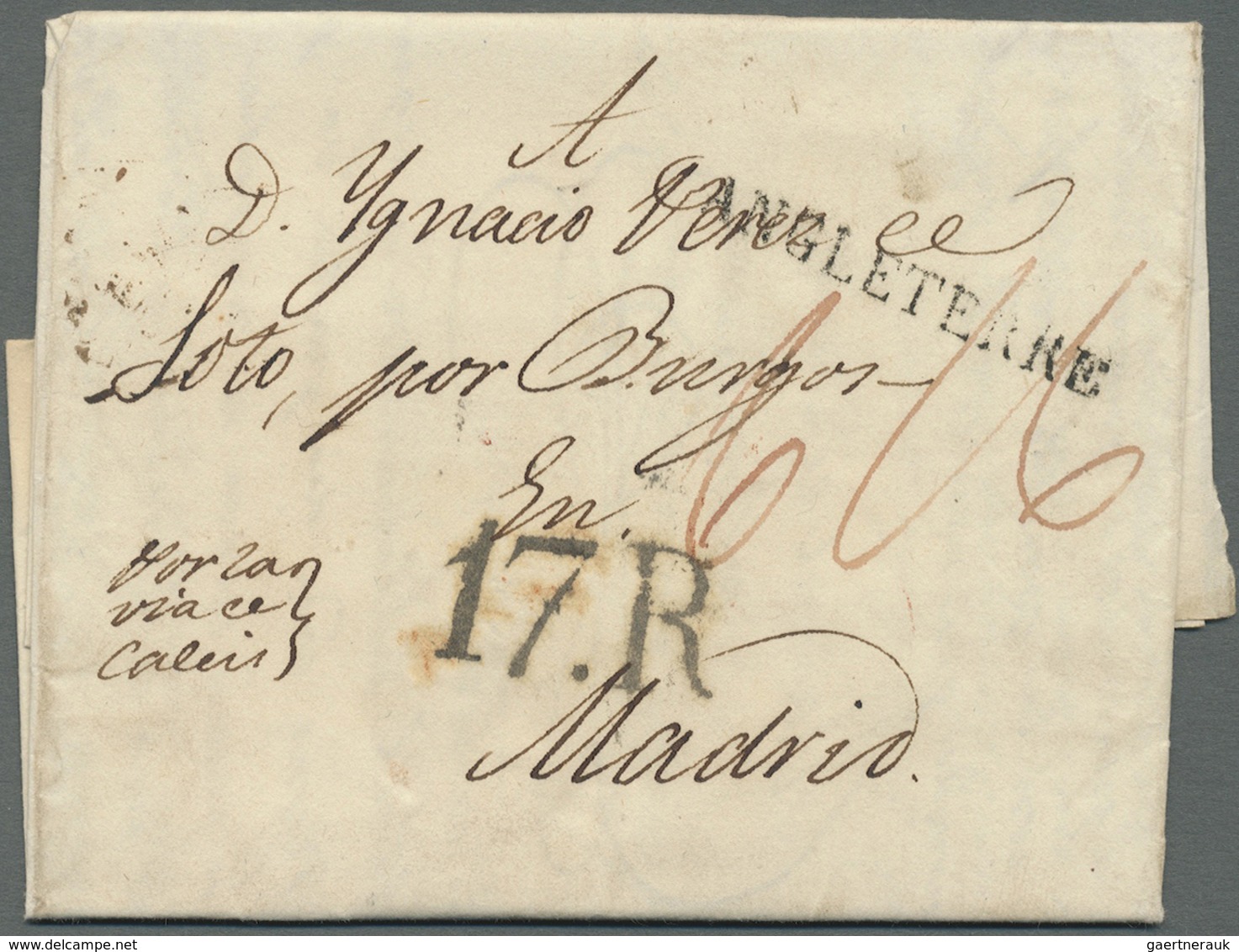 Br Großbritannien - Vorphilatelie: 1791/1850 ca., 360 early covers with a great variety of cancellation
