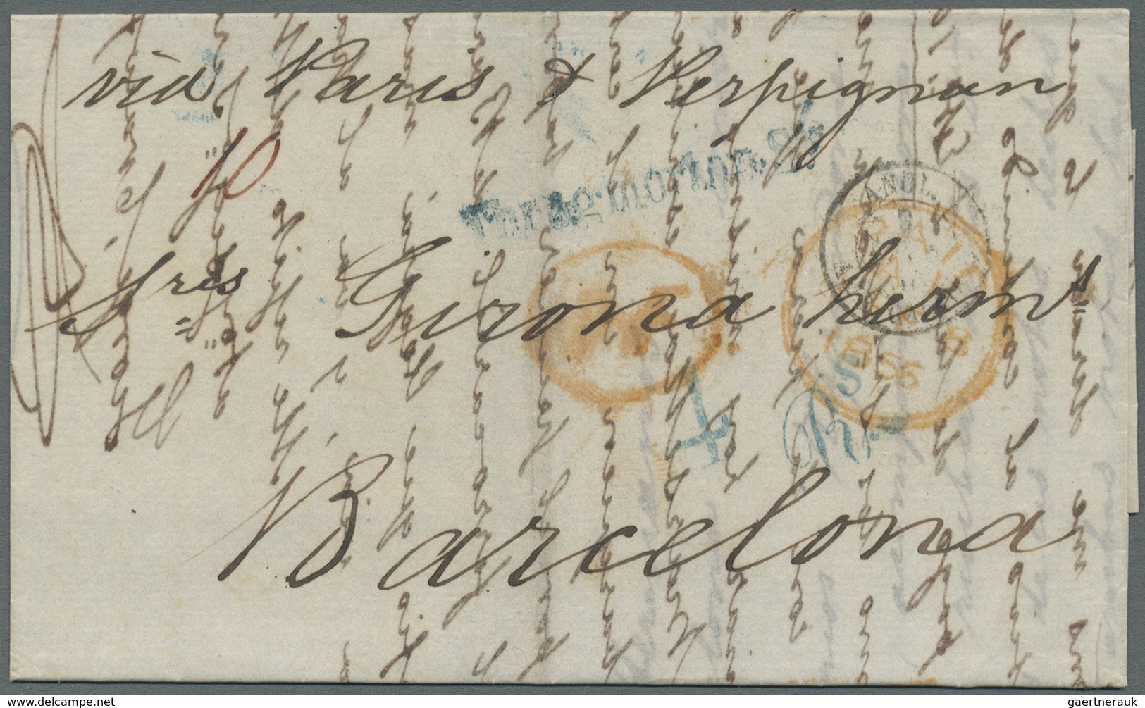 Br Großbritannien - Vorphilatelie: 1791/1850 ca., 360 early covers with a great variety of cancellation