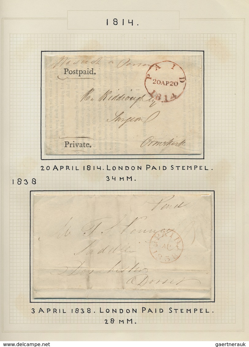 Br Großbritannien - Vorphilatelie: 1794-1860: Oldtime Exhibition Collection Of 54 Stampless Covers/enti - ...-1840 Precursori