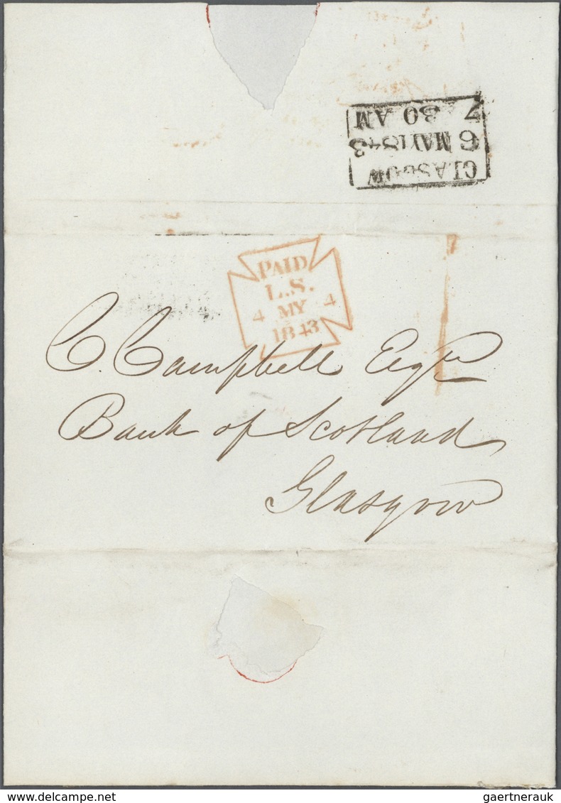 Br Großbritannien - Vorphilatelie: 1797/1843, Approximately 90 Stampless Letter With Different Postal R - ...-1840 Préphilatélie