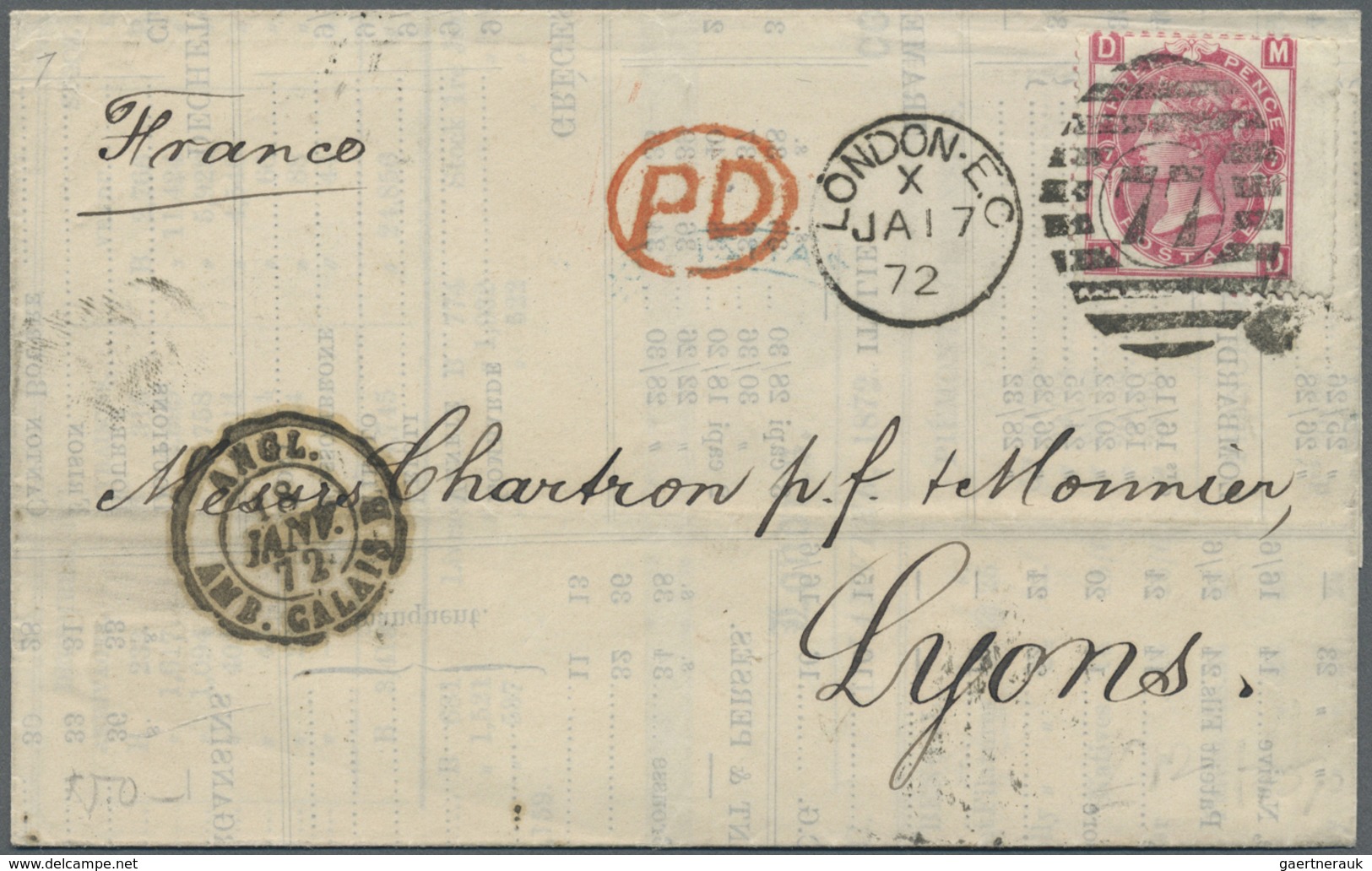 Br Großbritannien: 1820/1876, 17 Printed Pricelists Mostly Franked To Sweden, France, Denmark, Germany - Autres & Non Classés