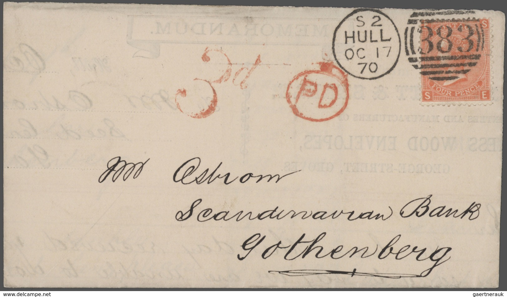 Br Großbritannien: 1836/1946: 77 better covers and postal stationeries including pre-philatelic, used A