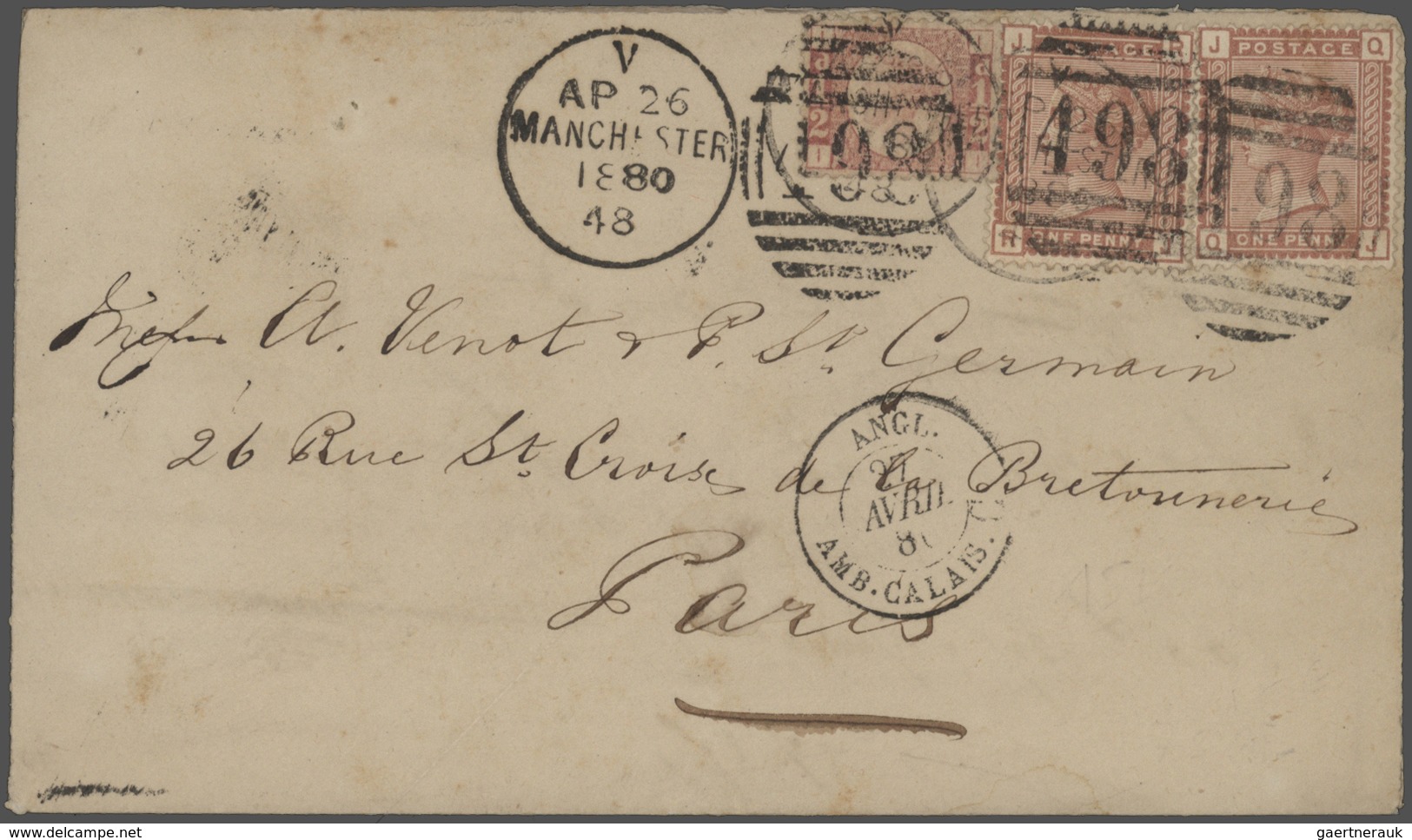 Br Großbritannien: 1836/1946: 77 better covers and postal stationeries including pre-philatelic, used A