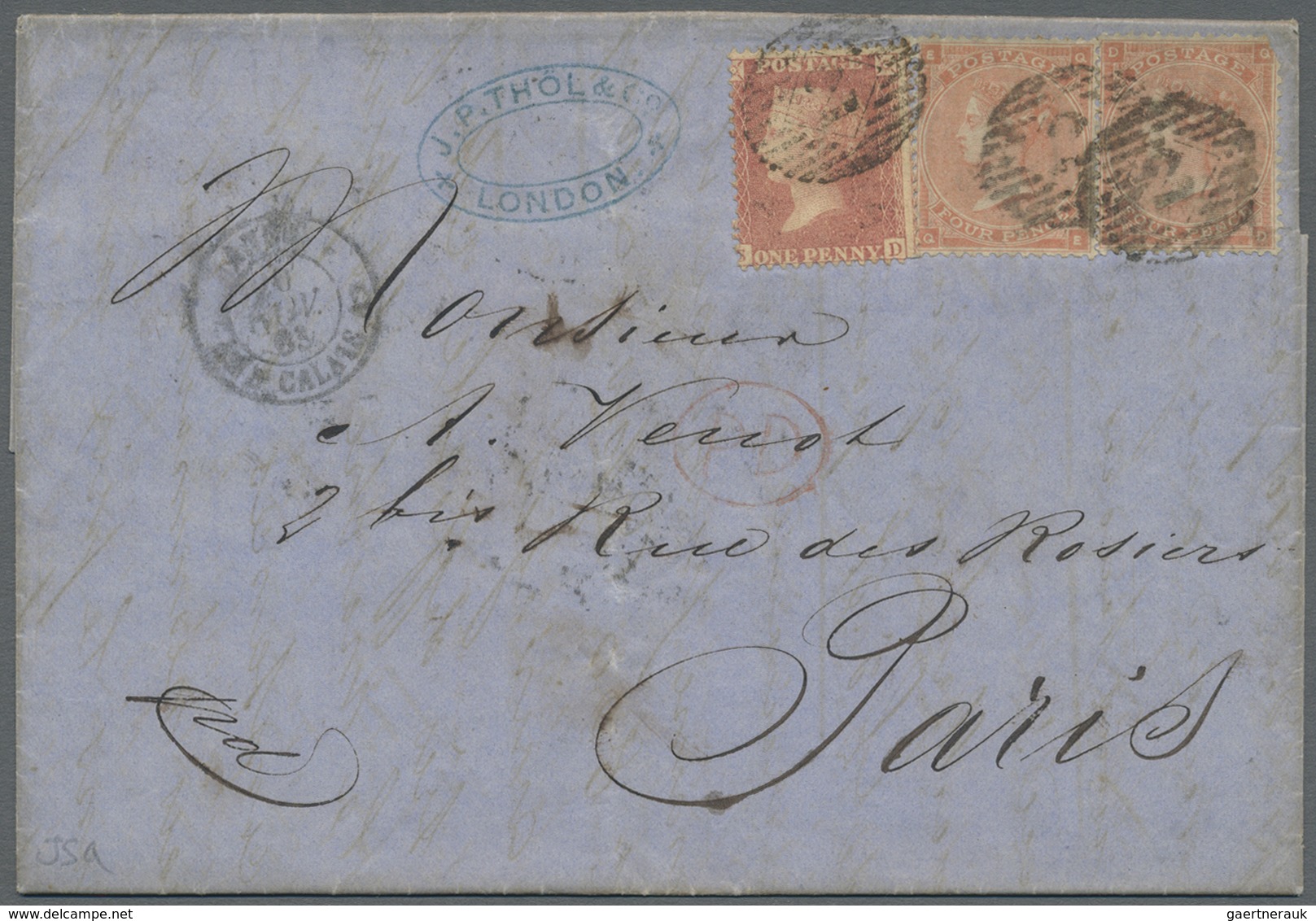 Br Großbritannien: 1838/1880 (ca.), Collection Of Apprx. 77 Covers Mainly Bearing Frankings 1d. Red And - Autres & Non Classés