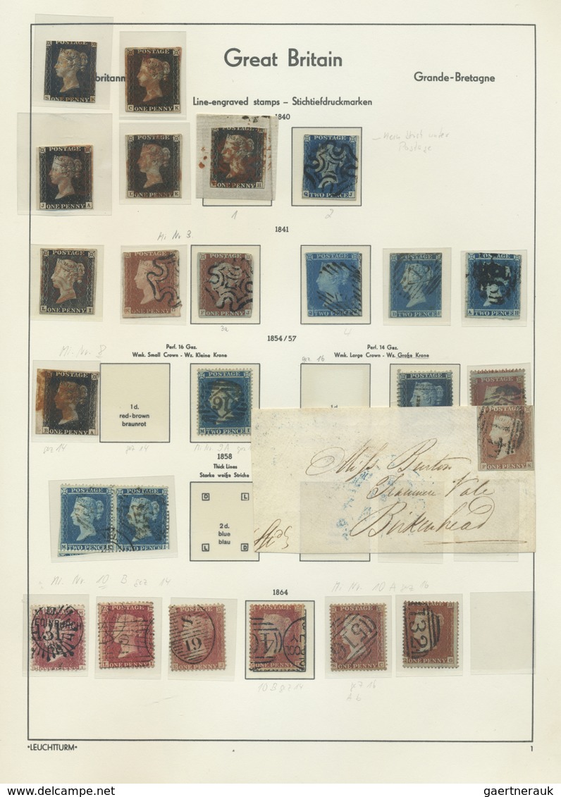O/*/** Großbritannien: 1840/1968, Mainly Used Collection In A Lighthouse Album, Varied Condition, Showing A - Autres & Non Classés
