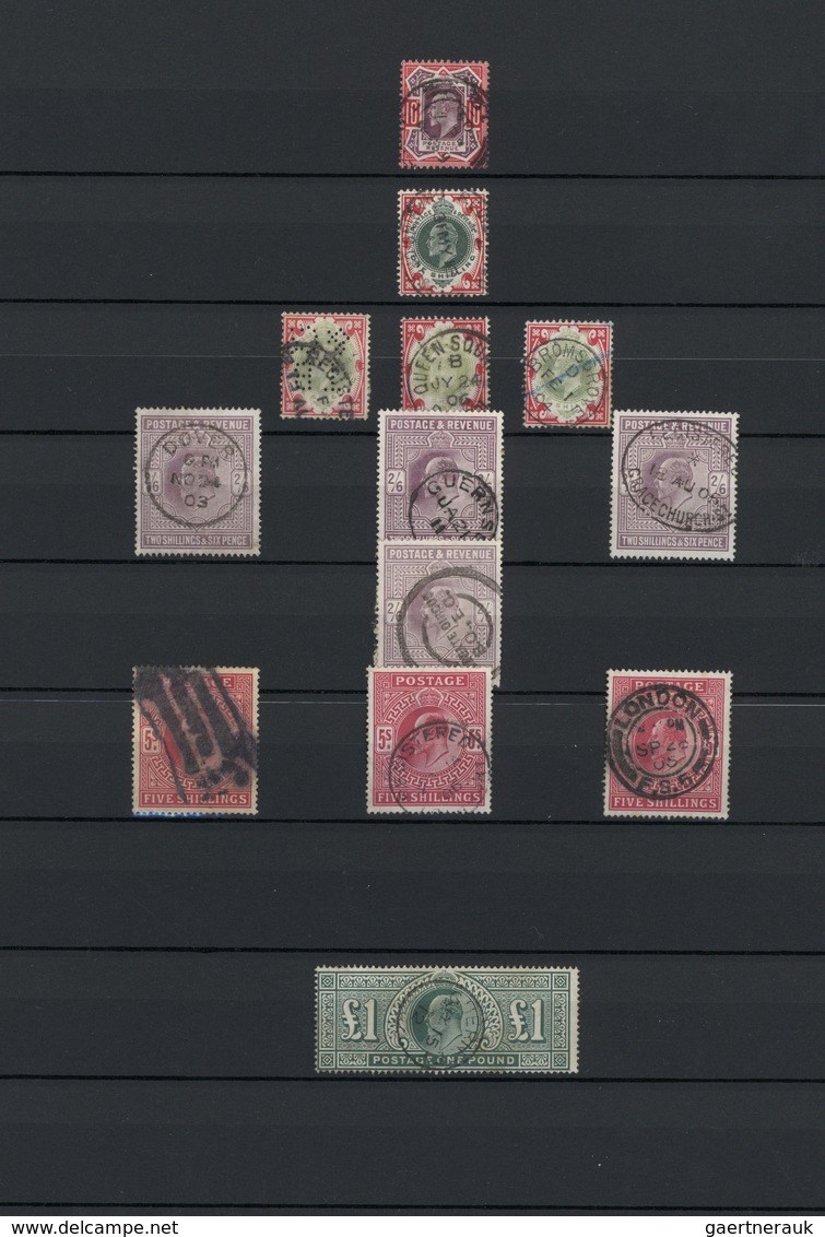 O/Br/* Großbritannien: 1840/1940 (ca.), Mainly Used Collection In A Stockbook With Main Value In The QV Iss - Autres & Non Classés