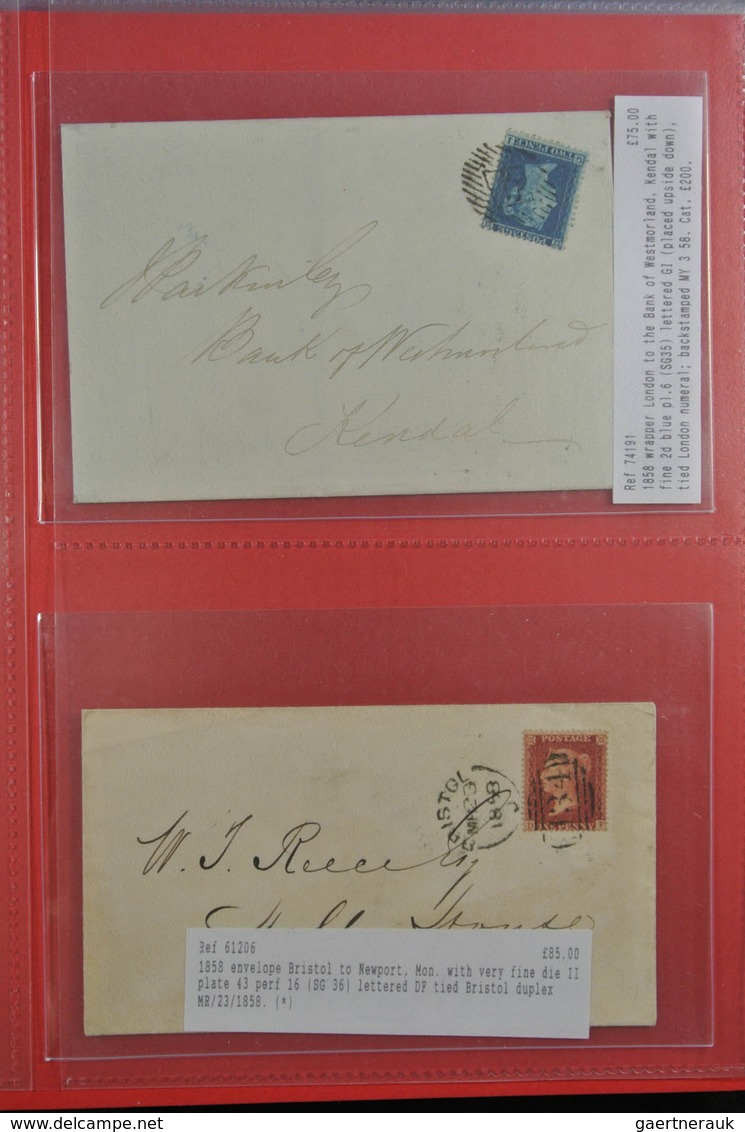 Großbritannien: 1840/1902: Great Collection Of Single Frankings, Mainly In Very Fresh And Wonderful - Autres & Non Classés