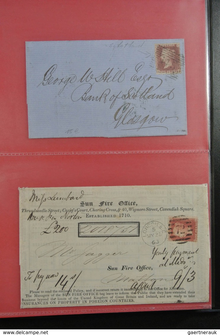 Großbritannien: 1840/1902: Great Collection Of Single Frankings, Mainly In Very Fresh And Wonderful - Autres & Non Classés