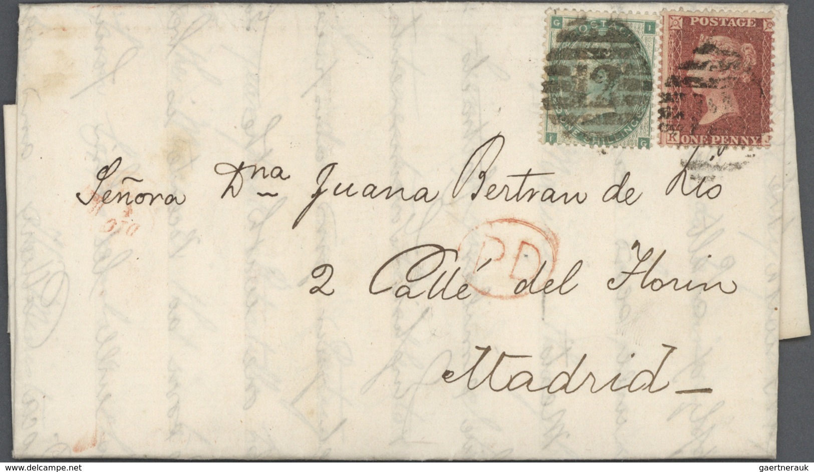 Br Großbritannien: 1840's-1880's Ca.: About 40-50 Covers From Great Britain And France, Many Sent To Sp - Autres & Non Classés