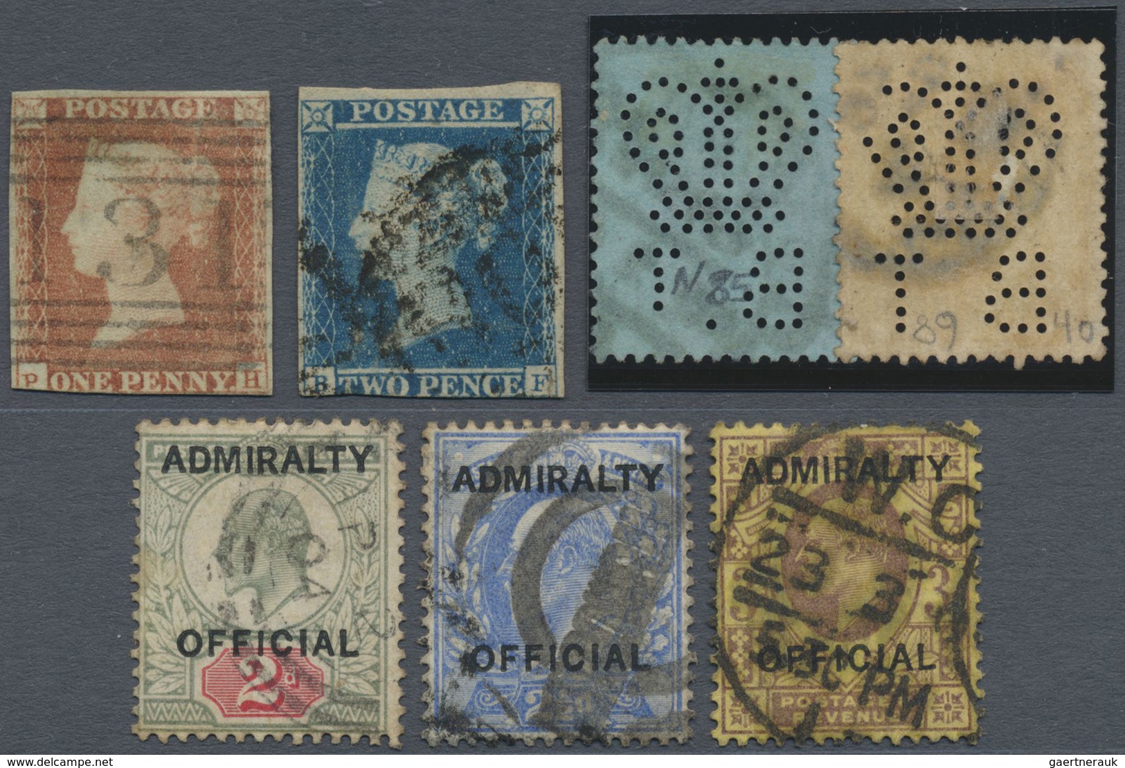 O Großbritannien: 1841-1960 Ca.: More Than 1200 Stamps, Used Mostly, From A Few Early QV Imperforated - Autres & Non Classés