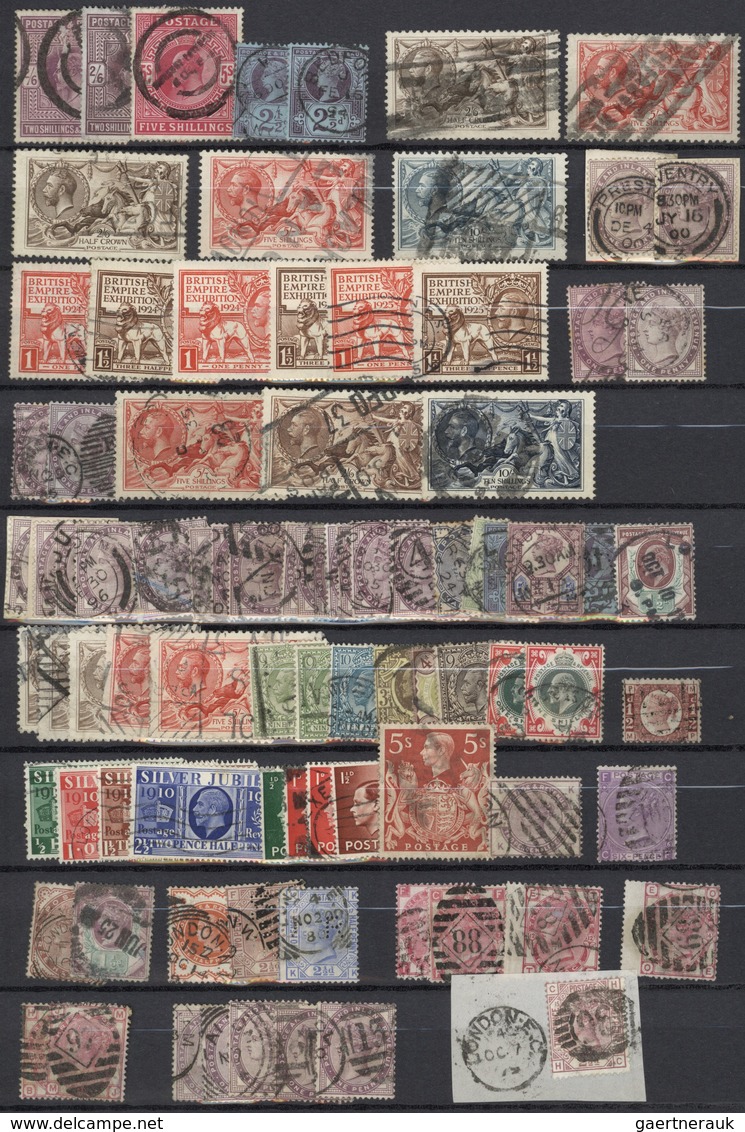 O Großbritannien: 1841/1940 (ca.), Used Accumulation Of Mainly QV Issues, Slightly Varied Condition, C - Autres & Non Classés