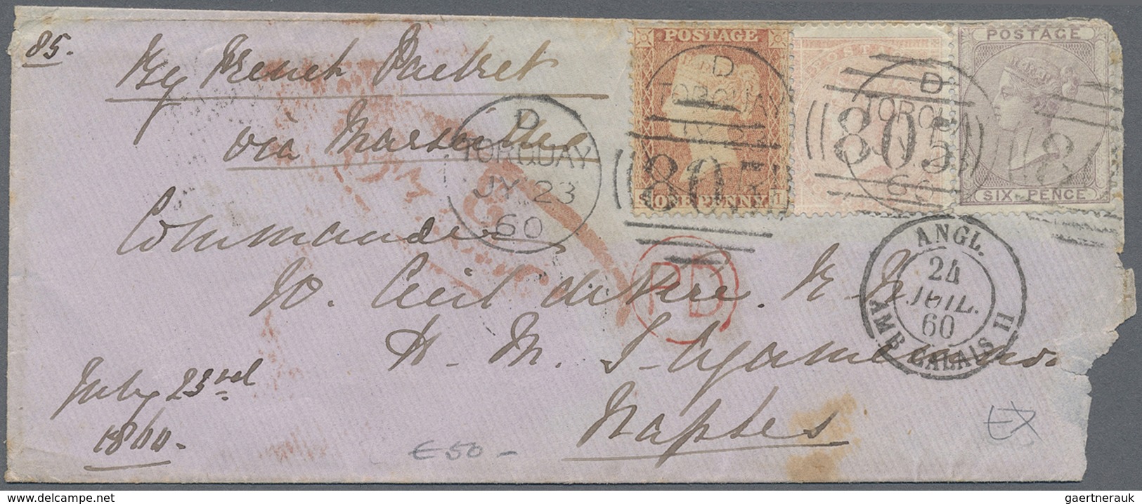 Br Großbritannien: 1841/1890 (ca): Queen Victoria: 217 Letters, Covers And Postal Stationary In A SAFE - Autres & Non Classés