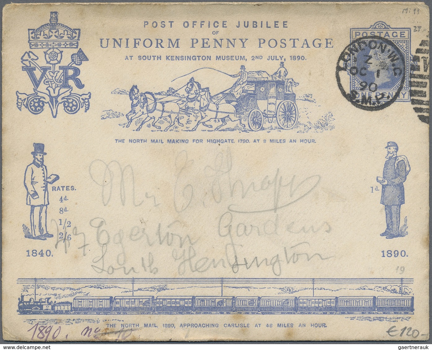 Br Großbritannien: 1841/1890 (ca): Queen Victoria: 217 letters, covers and postal stationary in a SAFE