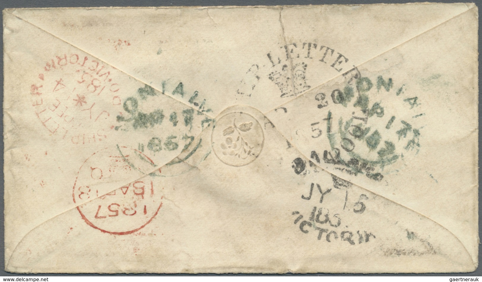Br Großbritannien: 1851/1858 (ca.), Unusual Group With 15 Stampless Covers And Entires Addressed To Vic - Autres & Non Classés