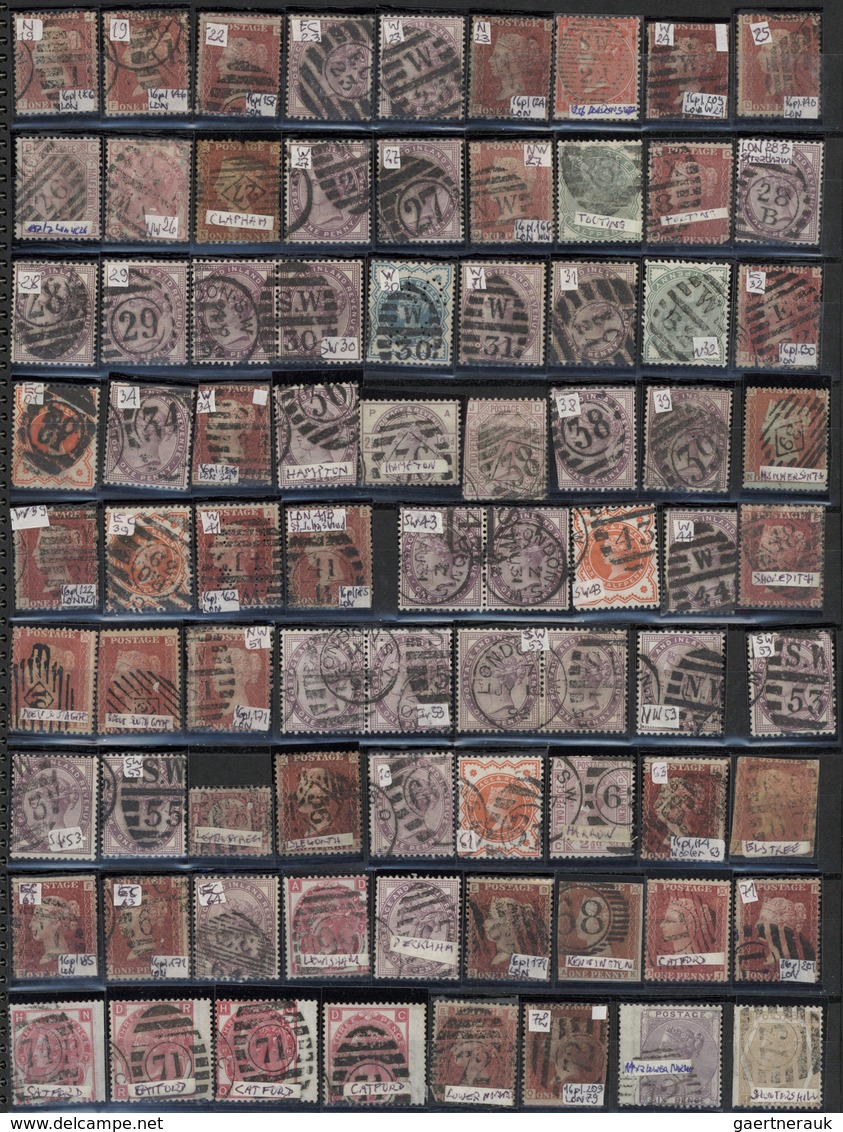 O/Brfst Großbritannien: 1855/1900 (ca.), Specialised Collection/accumulation Of More Than 1.600 Stamps, Show - Sonstige & Ohne Zuordnung