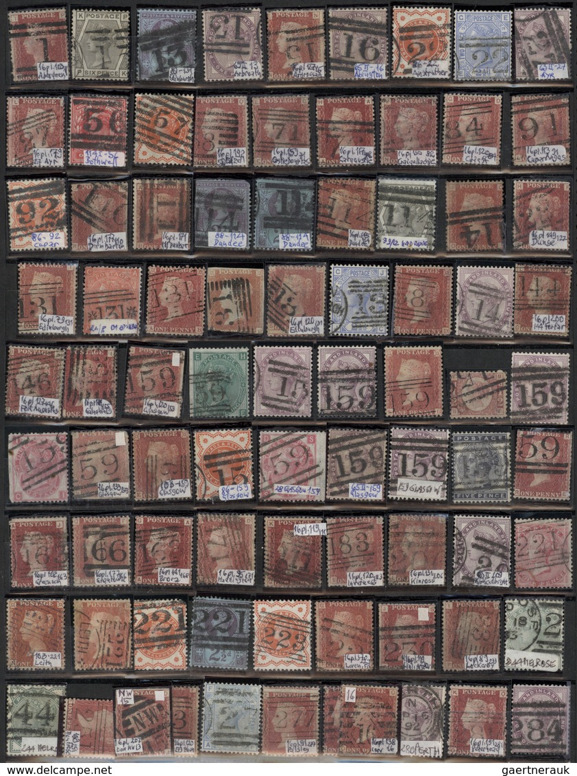 O/Brfst Großbritannien: 1855/1900 (ca.), Specialised Collection/accumulation Of More Than 1.600 Stamps, Show - Sonstige & Ohne Zuordnung