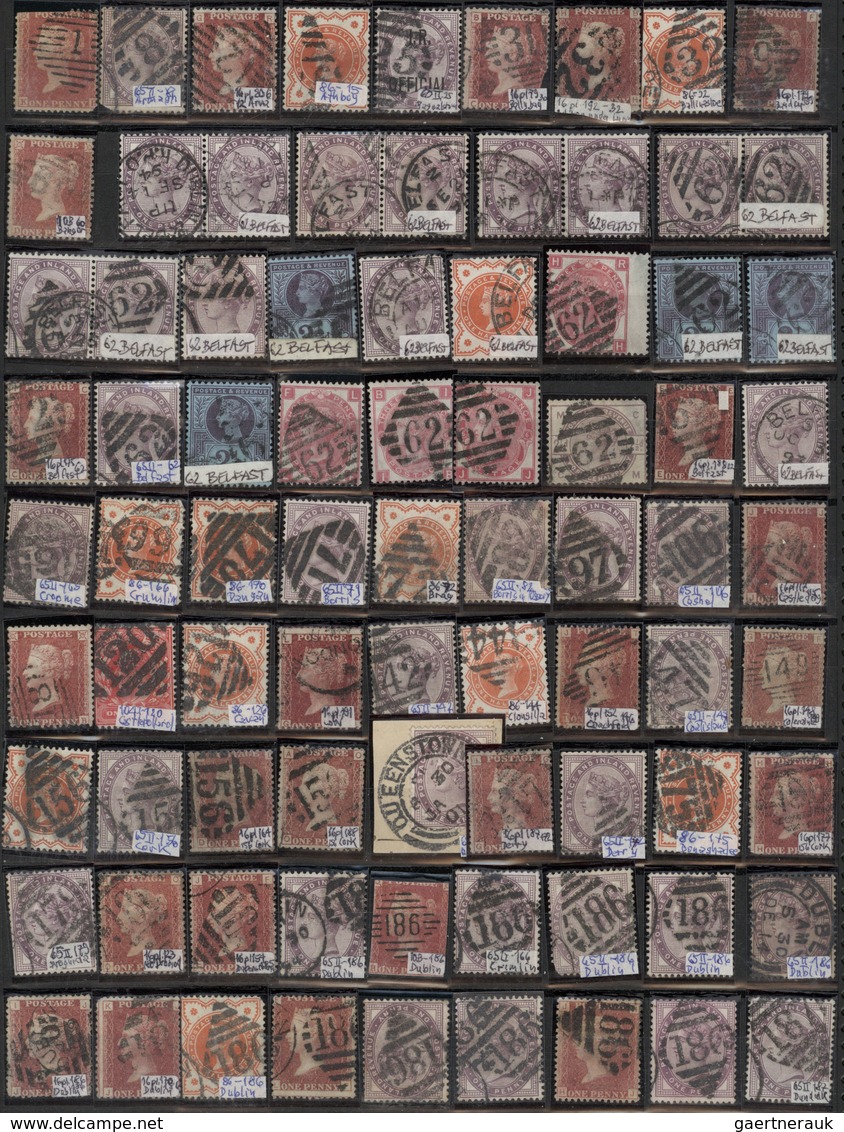 O/Brfst Großbritannien: 1855/1900 (ca.), Specialised Collection/accumulation Of More Than 1.600 Stamps, Show - Sonstige & Ohne Zuordnung