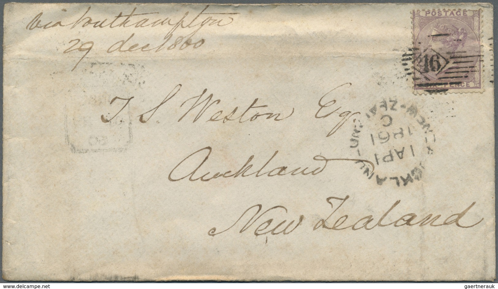 Br Großbritannien: 1858/1862 (ca.), Unusual Lot With Eight Covers Addressed To NEW ZEALAND At 6d. Rate - Autres & Non Classés