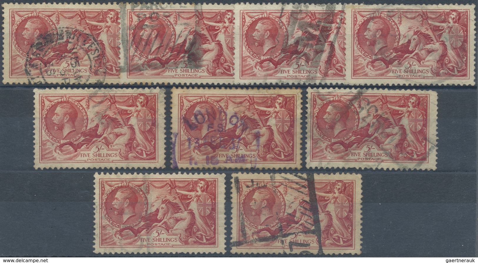 O Großbritannien: 1865/1935 (ca.), Used Assortment On Stockcards, Varied Condition, E.g. 16 Copies 4d. - Autres & Non Classés