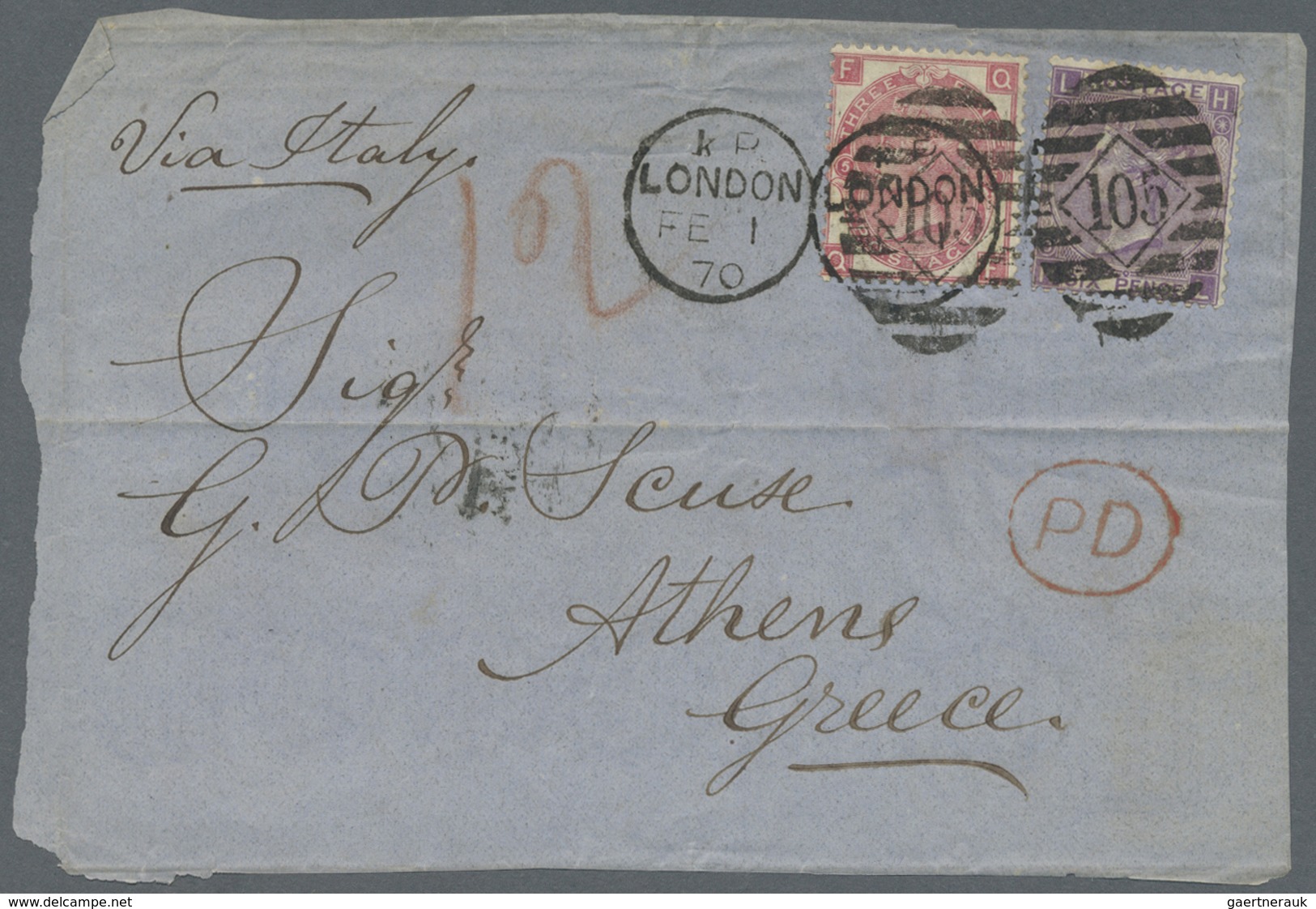 Brfst Großbritannien: 1868/1871, Assortment Of 59 Fronts/large Fragments Mainly Addressed To New York, Fra - Andere & Zonder Classificatie