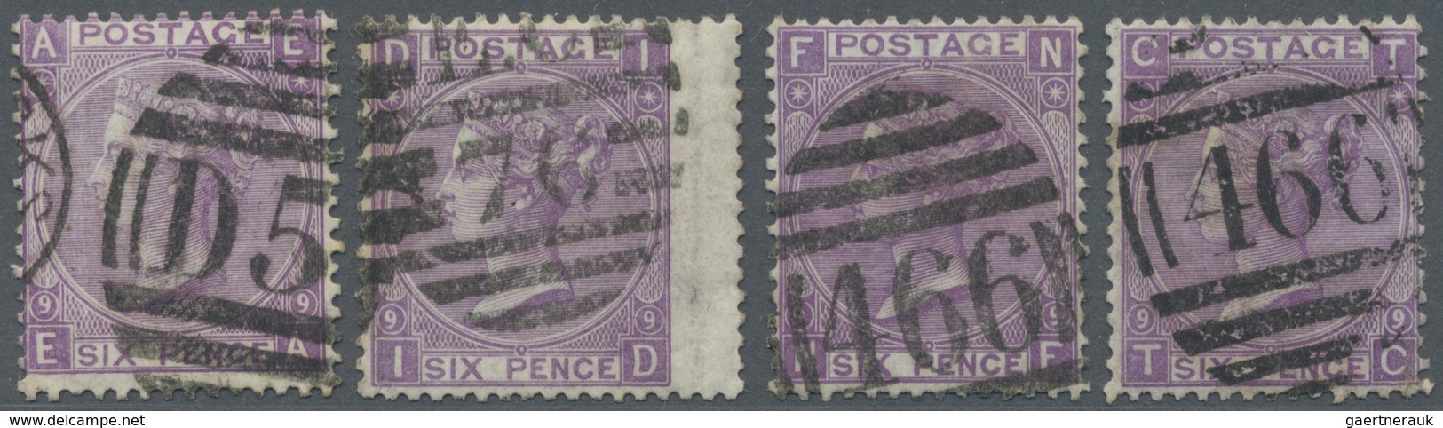 O Großbritannien: 1869, 6d. Dull Violet/mauve, Lot Of 17 Used Copies, Bright Colours. SG 108/09, Apprx - Autres & Non Classés