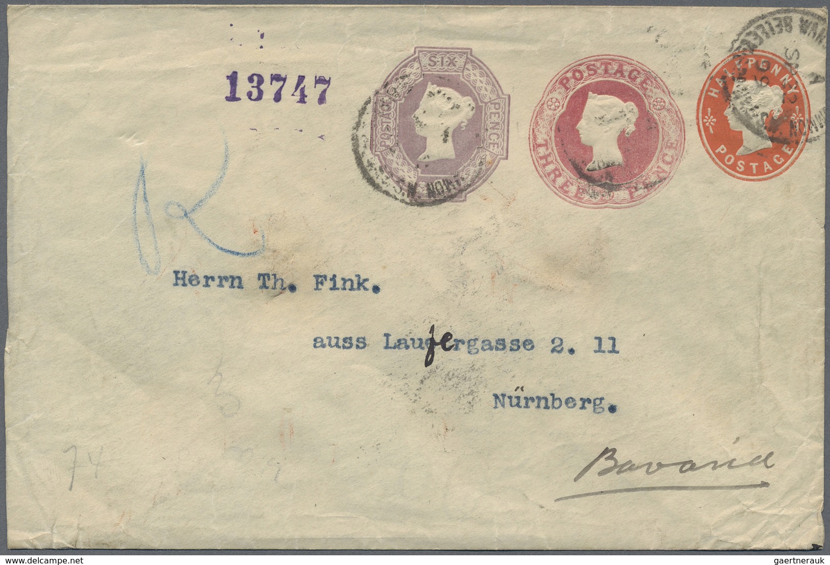 Br/GA Großbritannien: 1870/1970, Accumulation With About 80 Covers, Card And Postal Stationeries, From Tha - Other & Unclassified