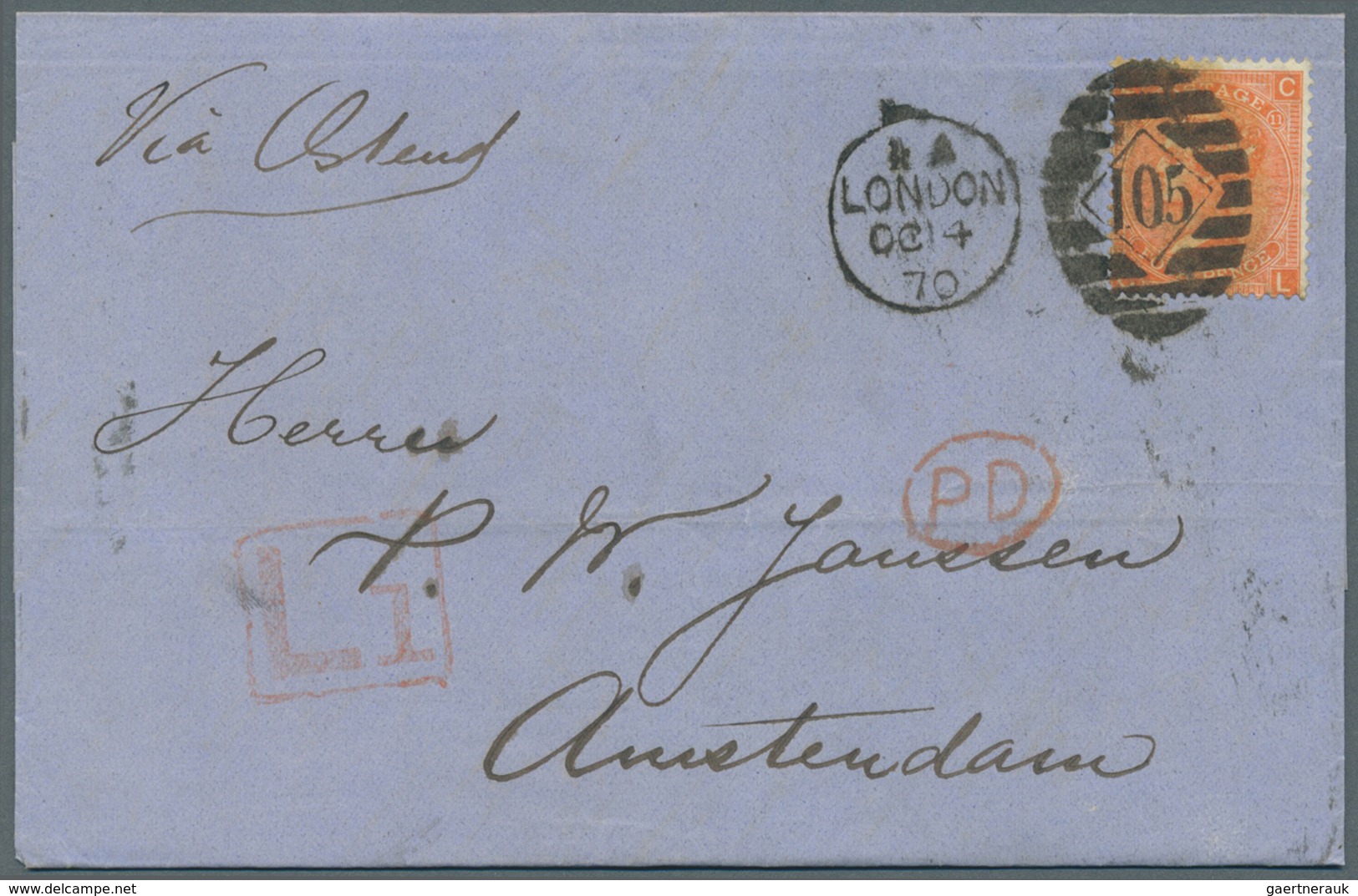 Br Großbritannien: 1870/1871, Small Archive Lot Of Ca. 20 Franked Letters To Netherlands In Fresh Conse - Autres & Non Classés