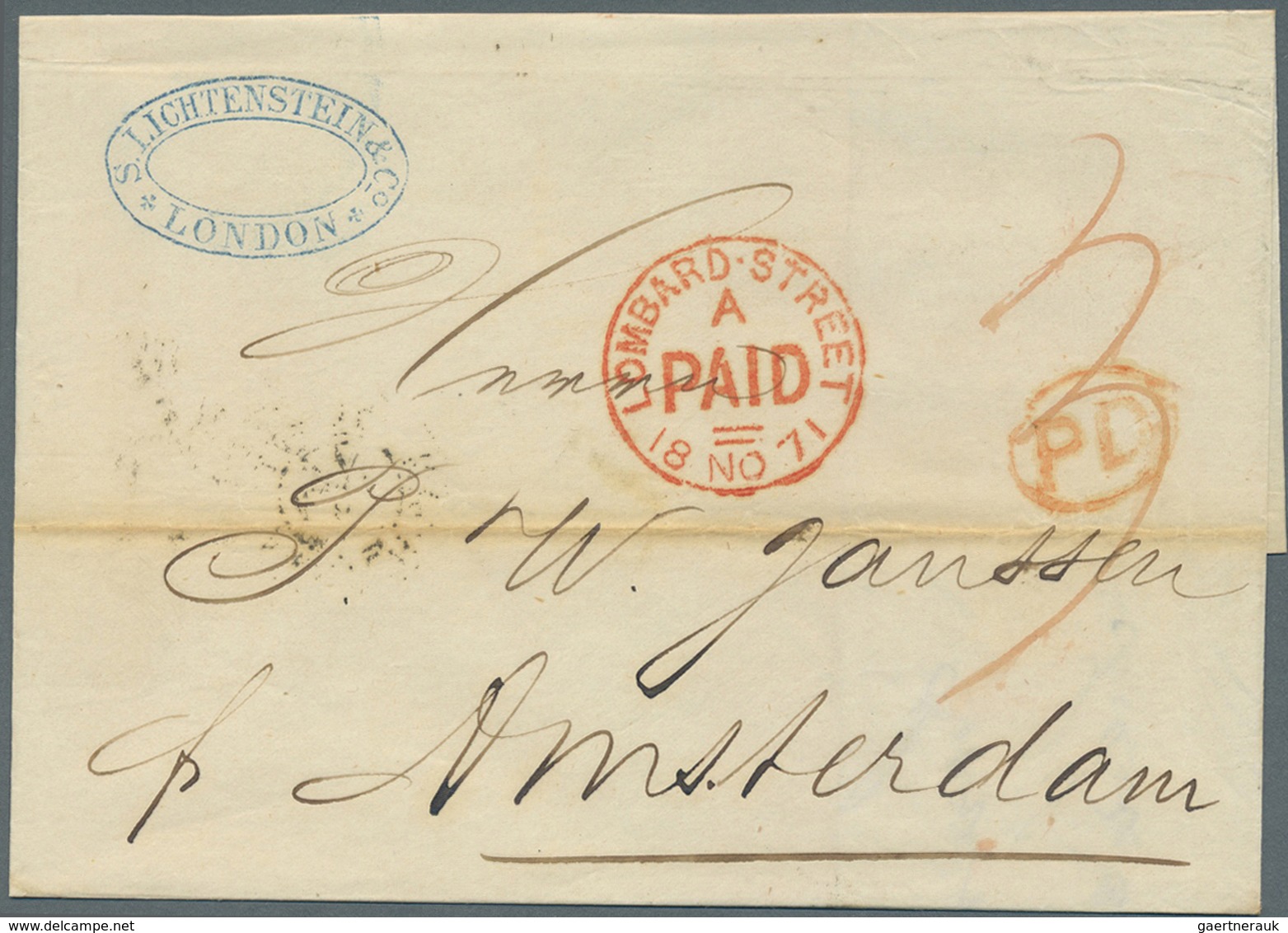 Br Großbritannien: 1870/1871, Small Archive Lot Of Ca. 20 Franked Letters To Netherlands In Fresh Conse - Autres & Non Classés