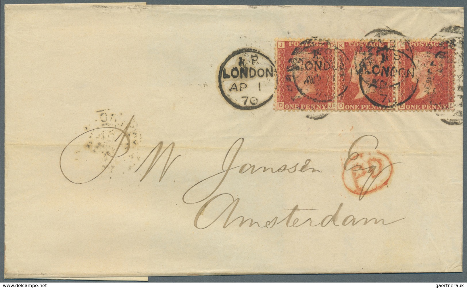 Br Großbritannien: 1870/1871, Small Archive Lot Of Ca. 20 Franked Letters To Netherlands In Fresh Conse - Autres & Non Classés