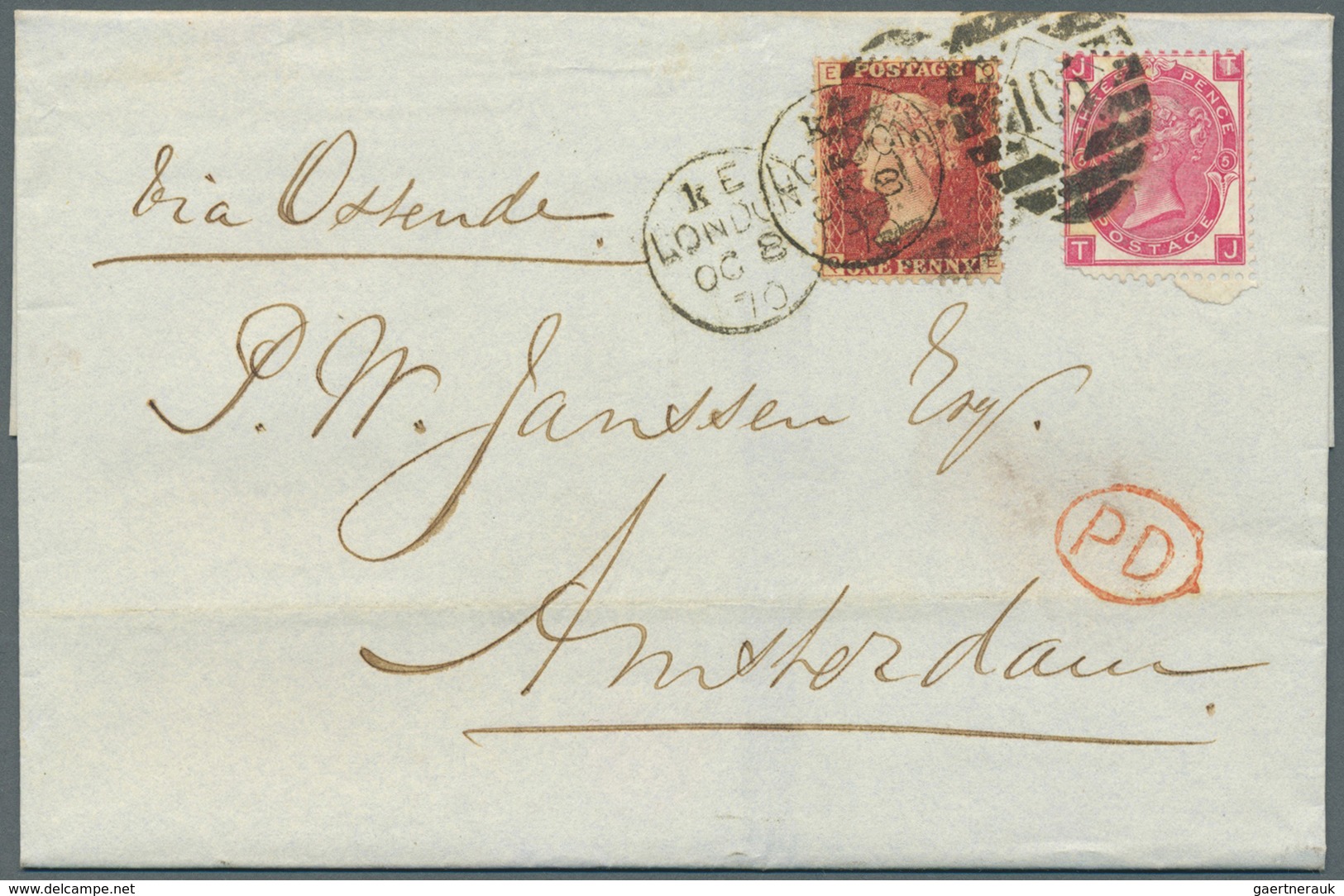 Br Großbritannien: 1870/1871, Small Archive Lot Of Ca. 20 Franked Letters To Netherlands In Fresh Conse - Autres & Non Classés
