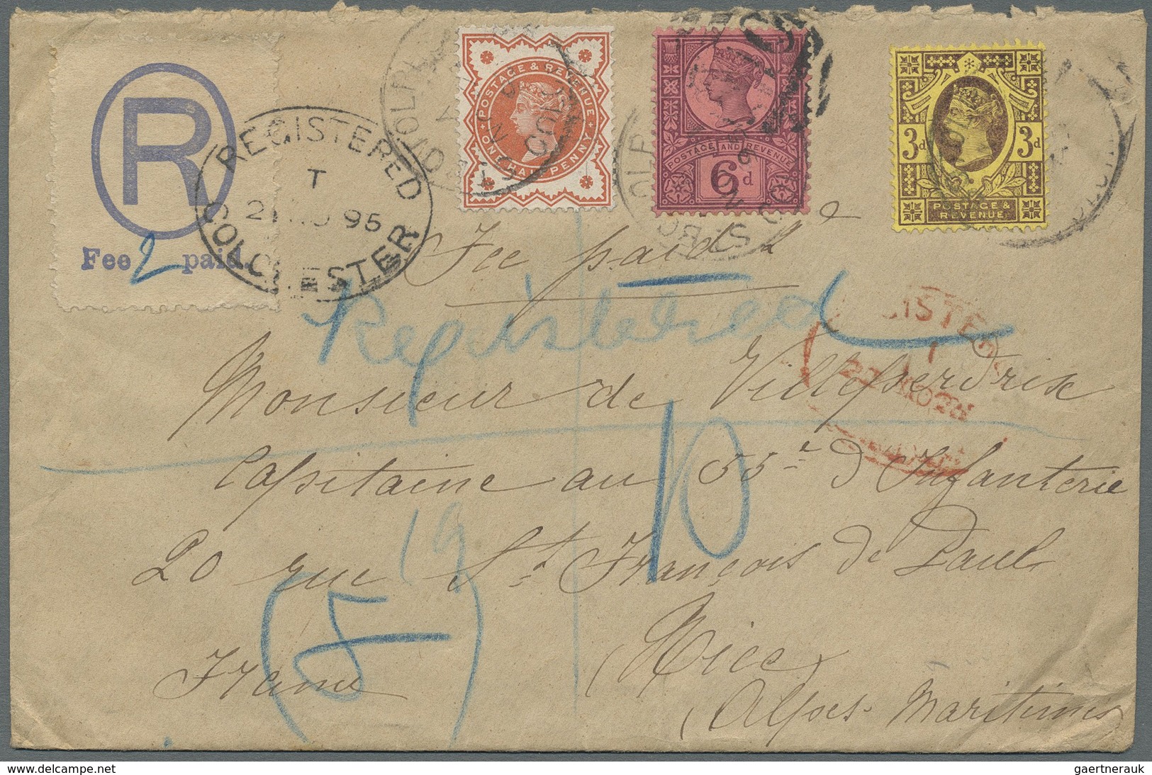 Br Großbritannien: 1884/1898, Lot Of Nine Better Covers (single Lots), E.g. 4d. Dull Green (SG 192), Th - Autres & Non Classés