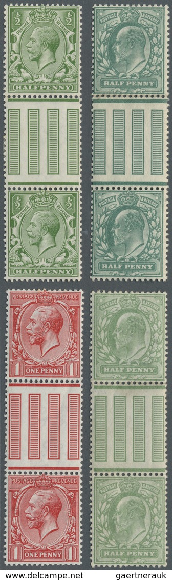 */** Großbritannien: 1911/1912, KEVII And KGV, Specialised Assortment: KEVII ½d. Blue-green And ½d. Yello - Autres & Non Classés