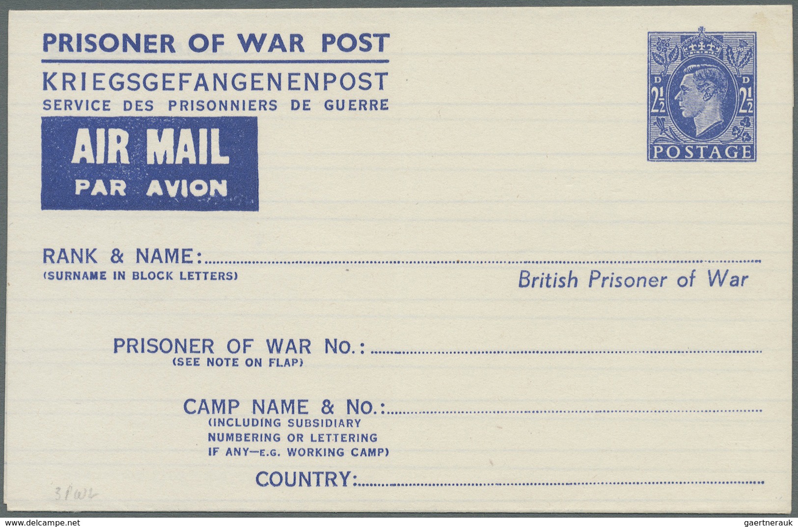 Br Großbritannien: 1915/1945, 318 POW Letters And Card From WW 1 And 2 In Nice Variety Of Camps With In - Autres & Non Classés