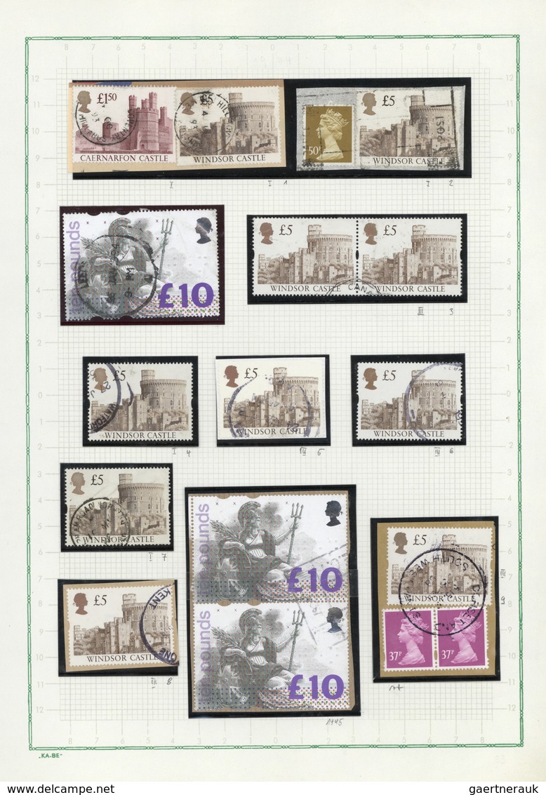 Brfst/O/** Großbritannien - Machin: 1973/2000 (ca.), comprehensive collection of the definitives Machins/Castle