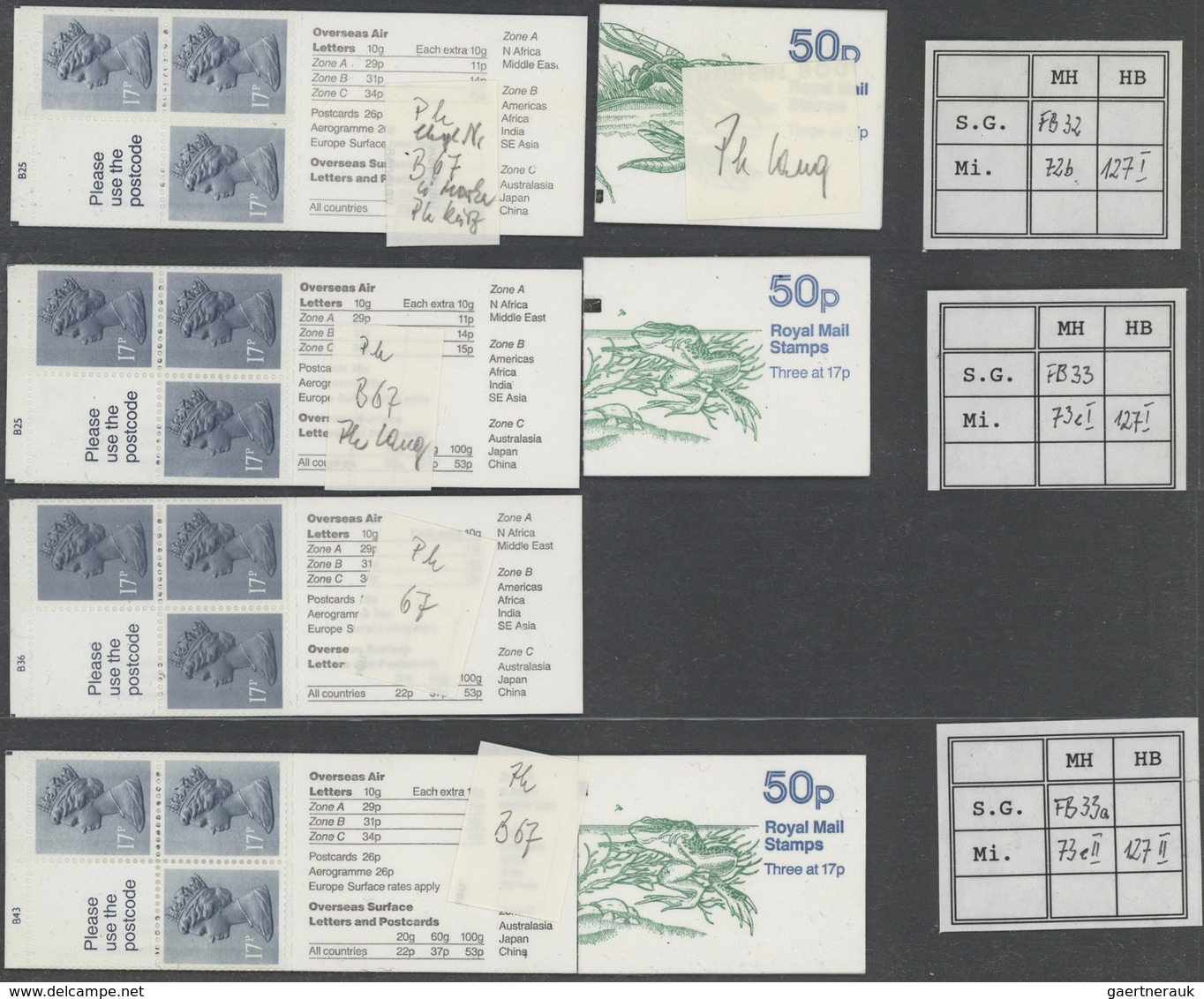 ** Großbritannien - Markenheftchen: 1977/1992 (ca.), Specialised Accumulation Of Apprx. 225 Booklets, M - Carnets