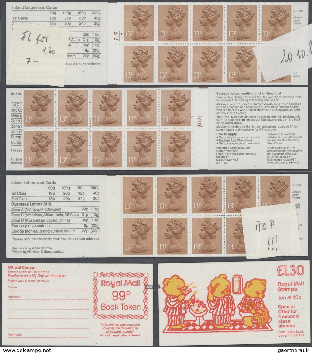 ** Großbritannien - Markenheftchen: 1982/1988 (ca.), Specialised Accumulation Of Apprx. 170 Booklets, M - Carnets