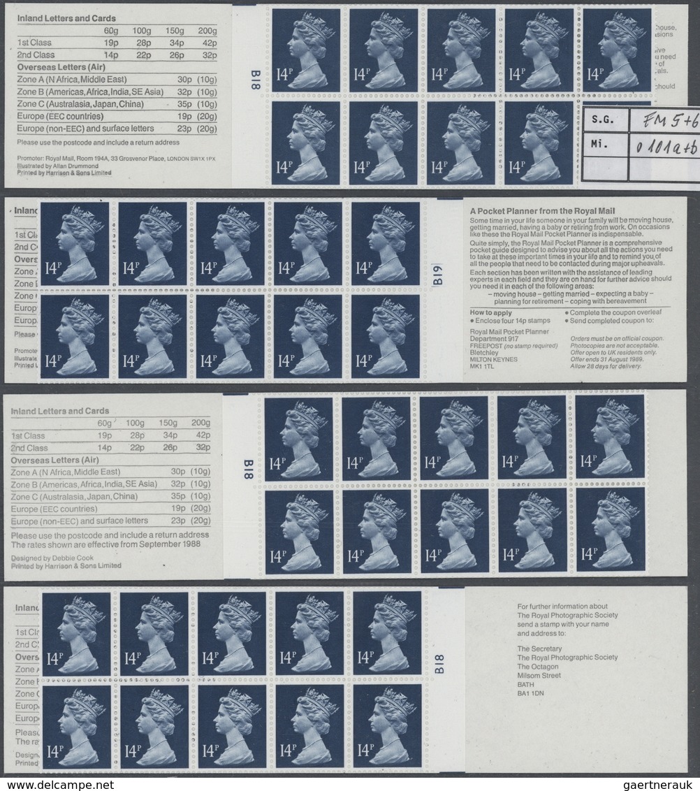 ** Großbritannien - Markenheftchen: 1982/1988 (ca.), Specialised Accumulation Of Apprx. 170 Booklets, M - Carnets