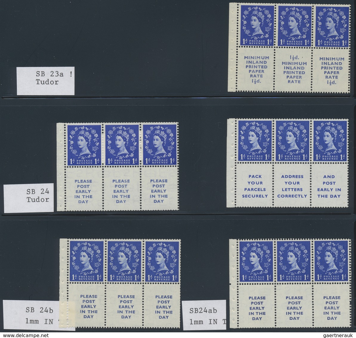 **/O/* Großbritannien - Zusammendrucke: 1953/1968, QEII Wildings, Almost Exclusively U/m Collection Of Appr - Autres & Non Classés