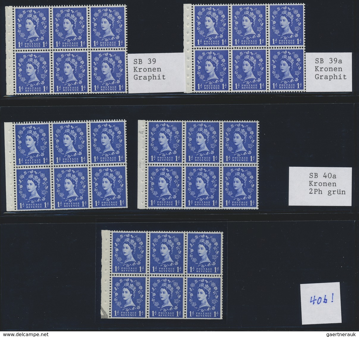 **/O/* Großbritannien - Zusammendrucke: 1953/1968, QEII Wildings, Almost Exclusively U/m Collection Of Appr - Autres & Non Classés