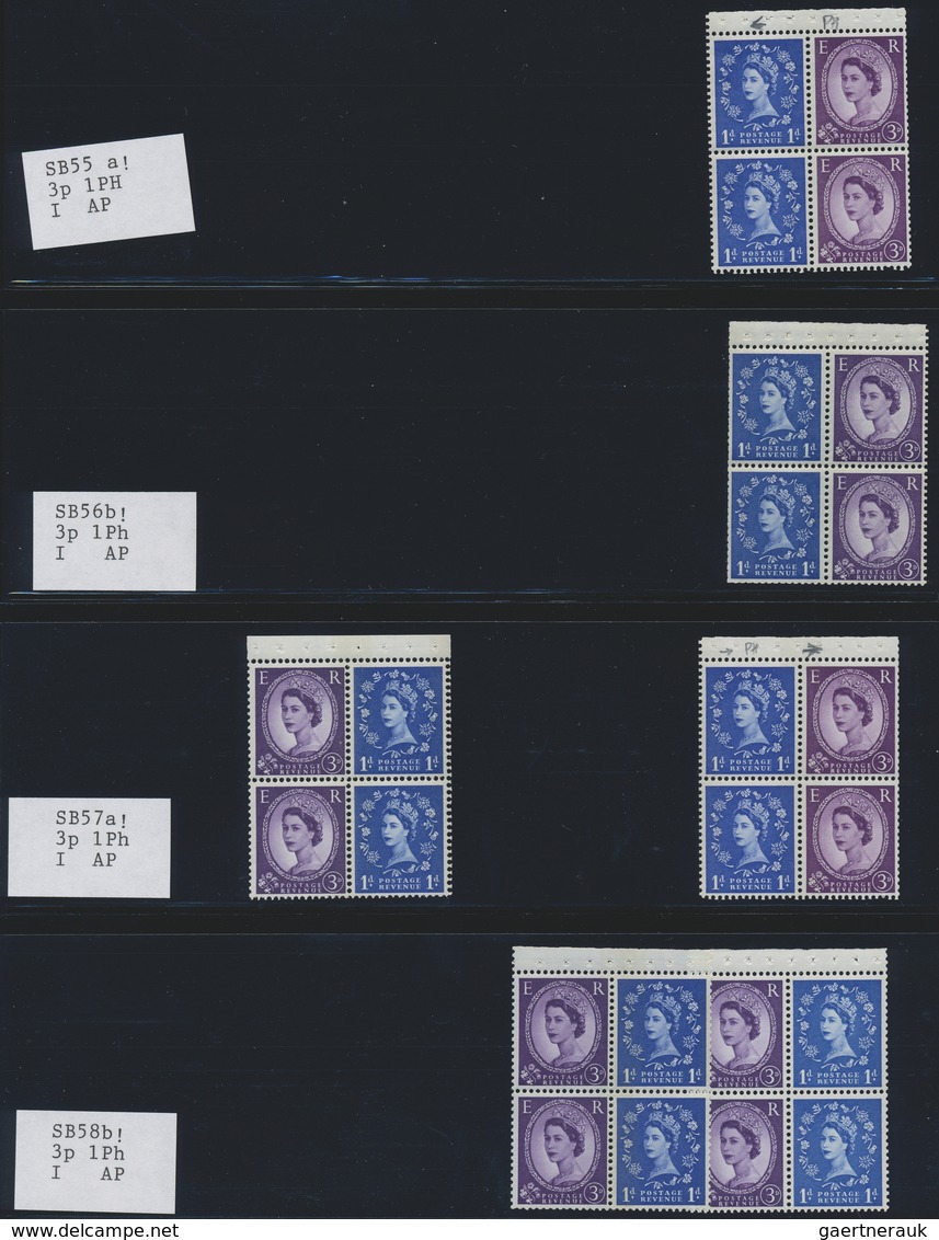 **/O/* Großbritannien - Zusammendrucke: 1953/1968, QEII Wildings, Almost Exclusively U/m Collection Of Appr - Autres & Non Classés