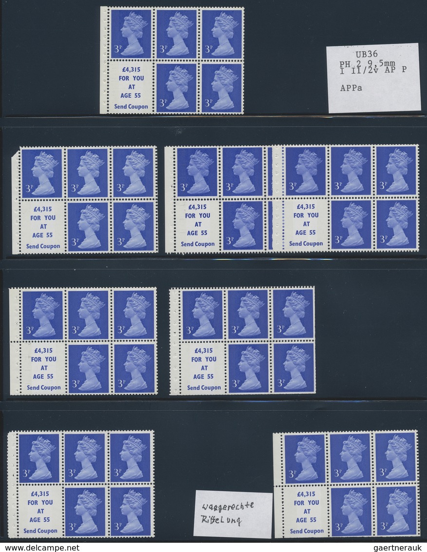 **/O Großbritannien - Zusammendrucke: 1971/1974, QEII MACHIN DECIMAL, U/m And Used Collection Of Apprx. 1 - Autres & Non Classés