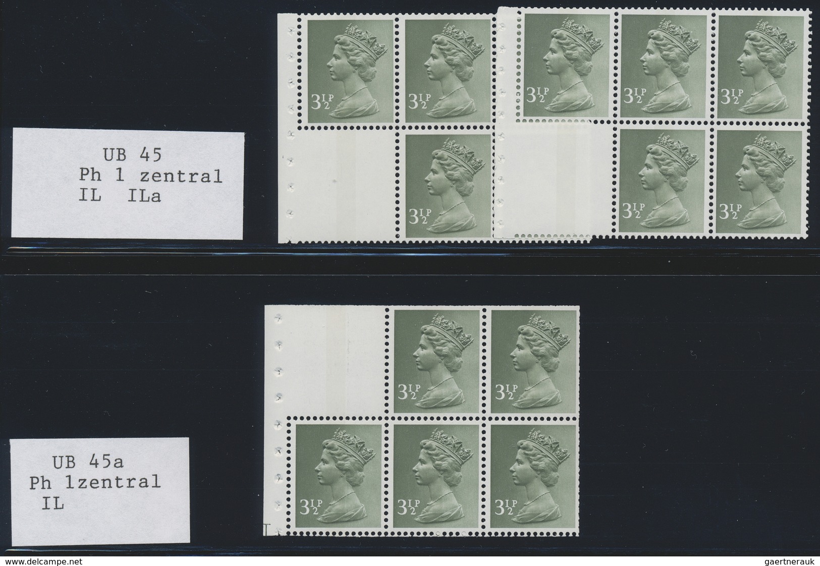 **/O Großbritannien - Zusammendrucke: 1971/1974, QEII MACHIN DECIMAL, u/m and used collection of apprx. 1