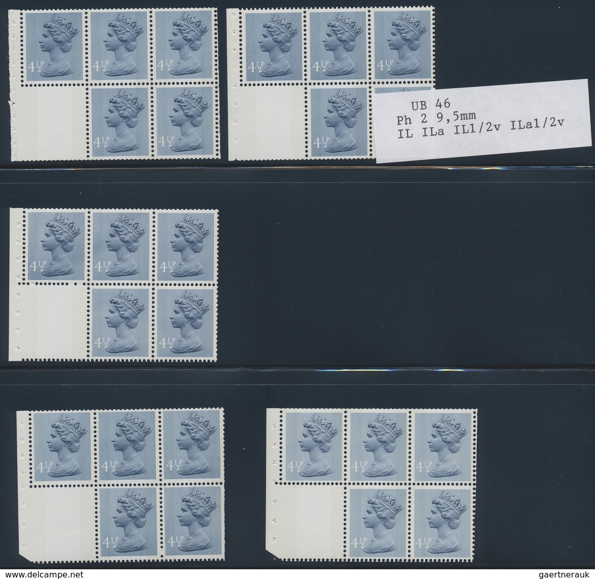 **/O Großbritannien - Zusammendrucke: 1971/1974, QEII MACHIN DECIMAL, u/m and used collection of apprx. 1