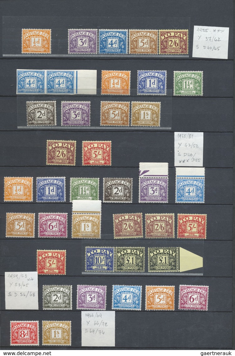 **/* Großbritannien - Portomarken: 1954/1973, Mint Collection Incl. SG D40/45 (excl. 2d.), 4d Imperf. Pai - Taxe