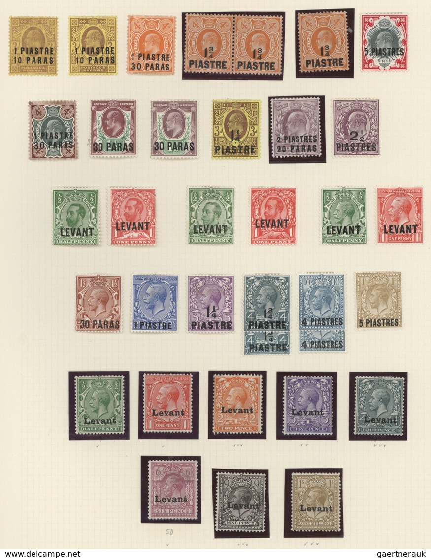 */** Britische Post In Der Türkei: 1880/1920, British Levante Collection Mint LH (few Used) Incl. Some Hi - Autres & Non Classés